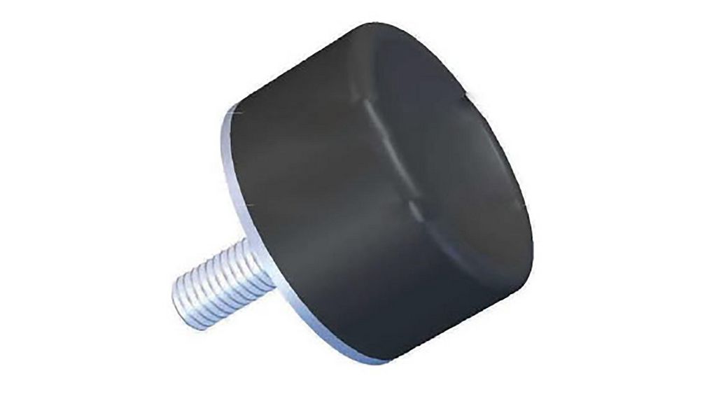 Support anti-vibration, 50 kg, M6, Caoutchouc